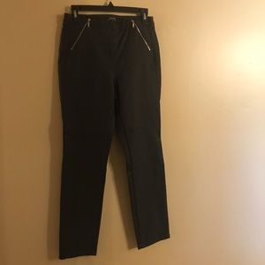 Renuar Rayon Blend Pants Leather LOOK